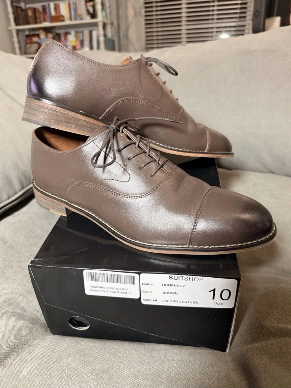 Brown Leather Cap-Toe Oxford - Men's Dress Shoe